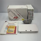 NINTENDO 3DS XL GAME CONSOLE WHITE + 4 GAMES + POKE TRANSPORTER + BANK BOXED
