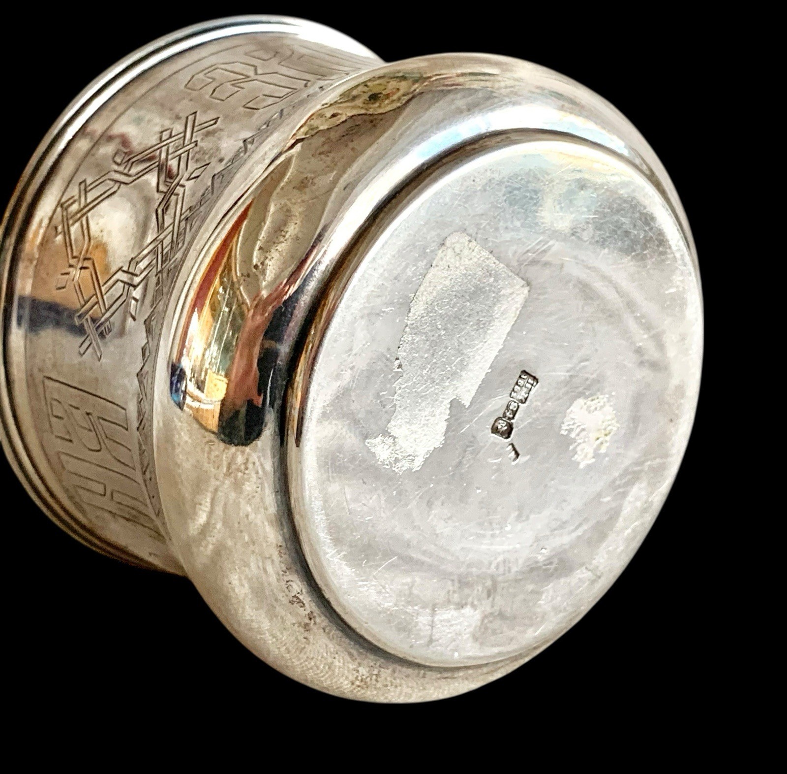 Antique Imperial 1882 Russian Silver 84 Tea Cup Holder Podstakannik Art Nouveau