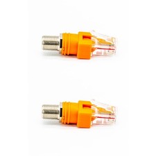 keisnoaja 2 Pcs RJ45 to F Coax Adapter RF Connector Female Male Coaxial...