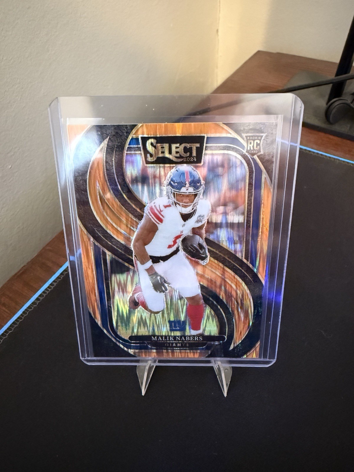 2024 Panini Select - Premier Level Malik Nabers #116 Orange Prizm /399 (RC)