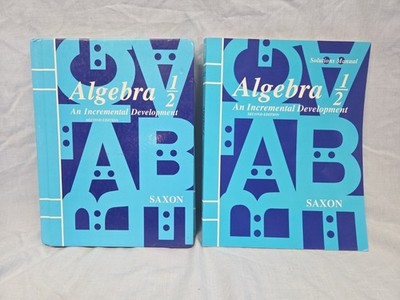 Saxon Algebra 1/2 Set: Student Textbook + Solutions Manual - EXCELLENT!