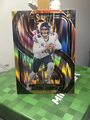 2024 Panini Select - Premier Level Caleb Williams #114 Red & Yellow Shock Prizm