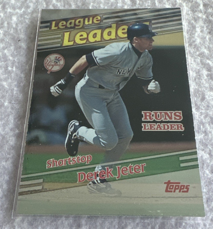 1999 Topps Chrome DEREK JETER #230 League Leaders Refractor HOF Yankees