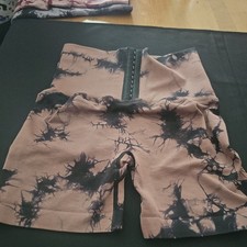 Seamless Tie Dye Sport Short For Women Summer Elastic Scrunch Workout Yoga Short