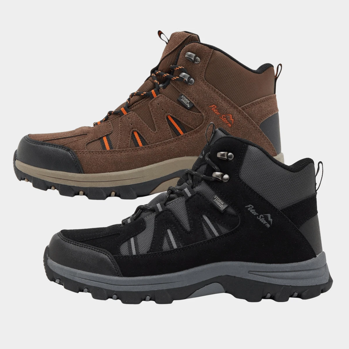 Bottes De Marche Peter Storm Oxford Mid - Imperméables, Respirantes, Noir/bleu, UK 5