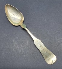 F. H. Clark & Co Memphis Coin Silver Antique Serving Spoon Tennessee 8-1/2"