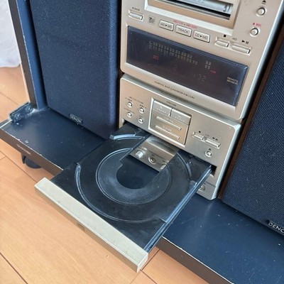 Denon D-MD11 CD MD Stereo System Speakers Remote Tested Tray Issue