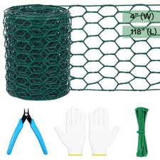 Floral Chicken Wire for Craft,4 x 118 Inch Lightweight Galvanized Hexagonal C...