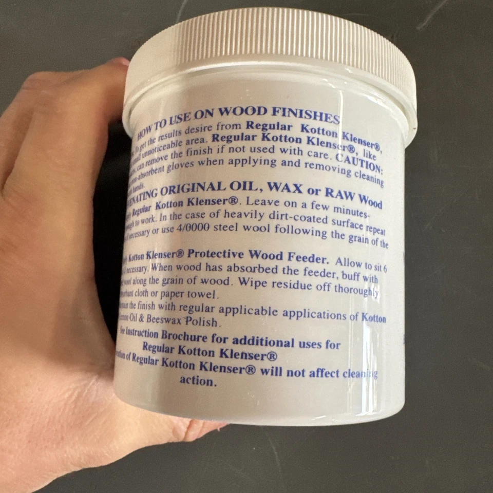 Limpador de madeira 16 oz regular algodão KLENSER armários antigos painéis azulejo mármore - Imagem 4 de 4
