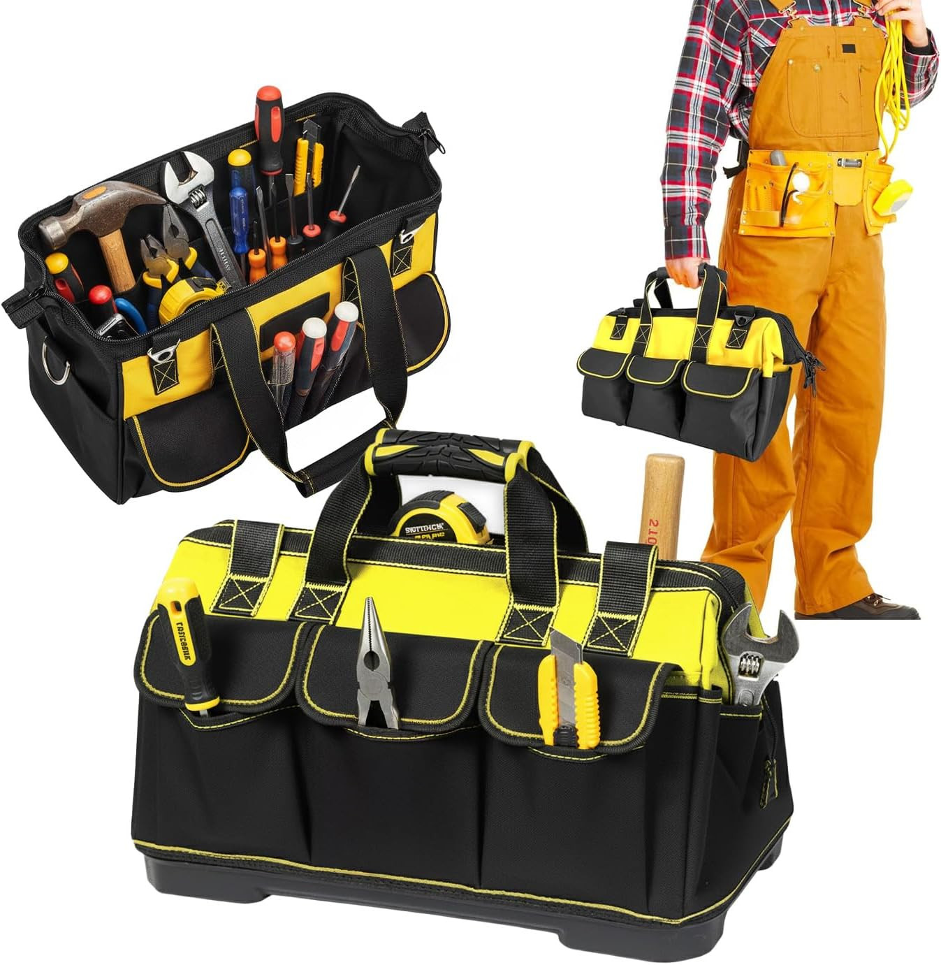 Borsa Porta Attrezzi Oxford Multitasche Base Rigida Impermeabile Professional