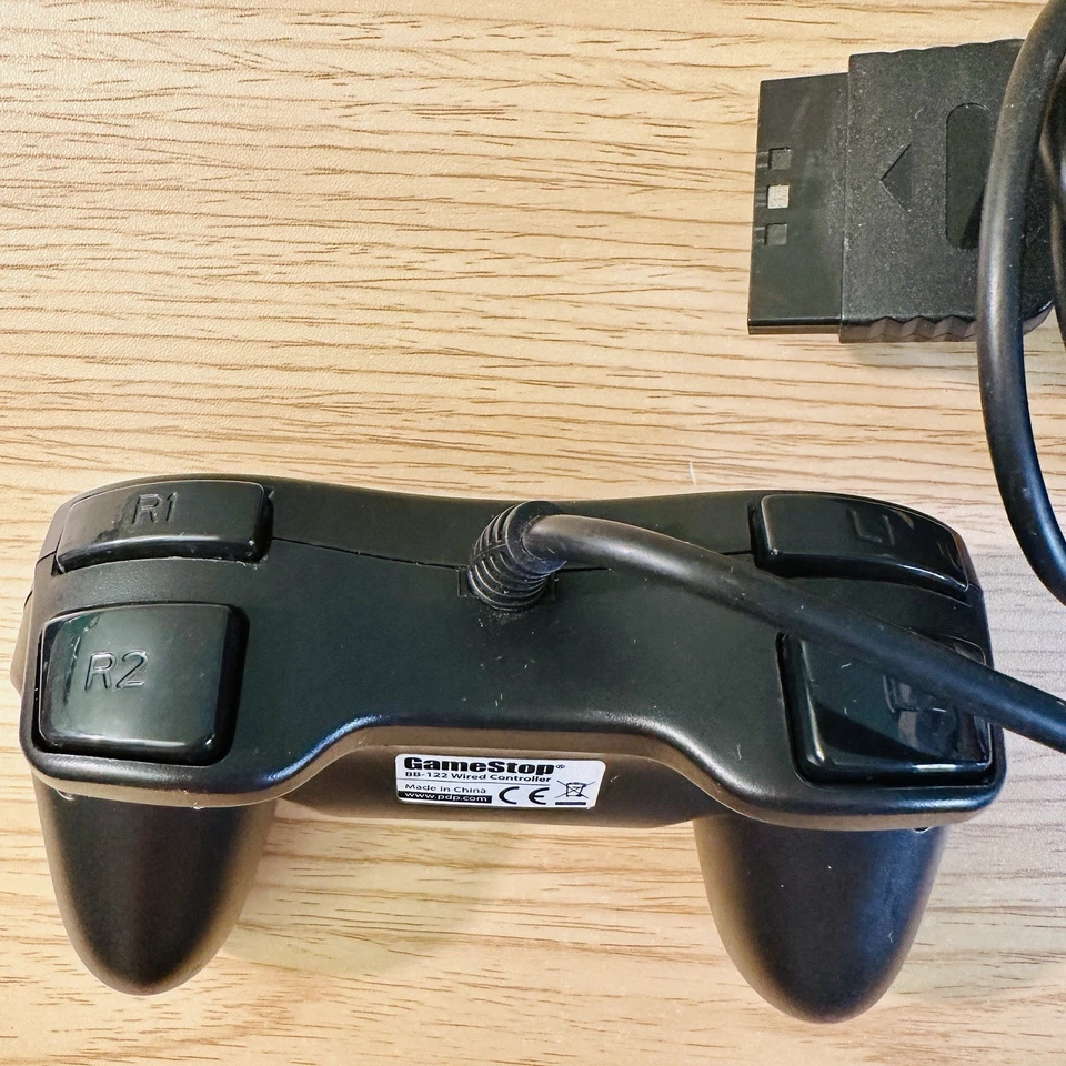 Gamestop PS2 PlayStation 2 Wired Analog Controller BB-122 - Black - Tested Works - Image 4 of 4