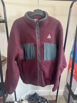 Nike ACG Arctic Wolf Polartec Fleece Sherpa Maroon FN0372-681 UVP 165£ Größe XL
