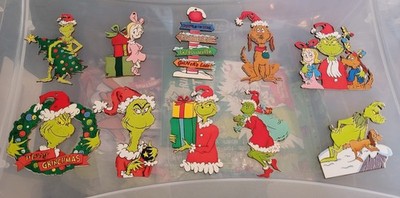 10ct  1 Sided wood Grinch Ornaments G19