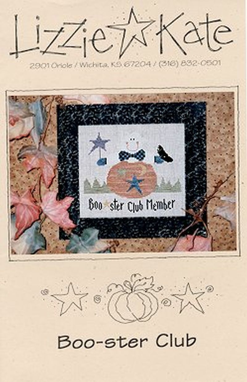 LIZZIE KATE BOO-STER CLUB CROSS STITCH PATTERN