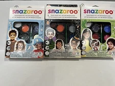 3 Snazaroo Face Paint Make Up Kits 1 Halloween 2 Regular Adult&Kids
