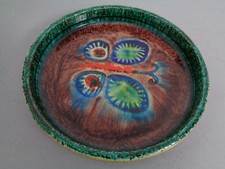 60s Majolica Ceramic Bowl Butterfly Majolica Ceramic Bowl Butterfly 