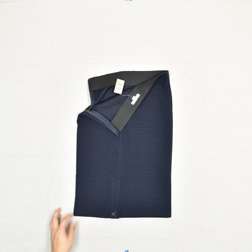 NEW Loft Women's Straight Skirt Knee Length Geometric Polyester Blue Size XSP - 第 6/8 張圖片