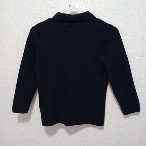 Zara Kid Boy Knit Sweater Cardigan dark navy size 9 ~ 134cm - Picture 6 of 11