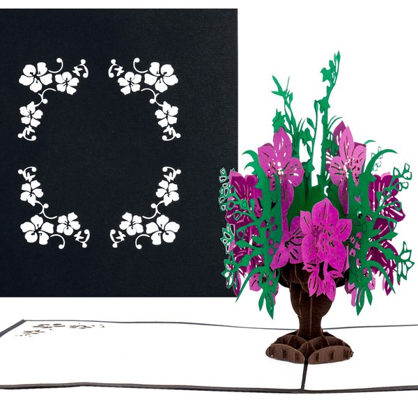 "Pop Up 3D Karte \"Blumenbouquet\" Geburtstagskarte, Dankeskarte, GrußKarte"-image