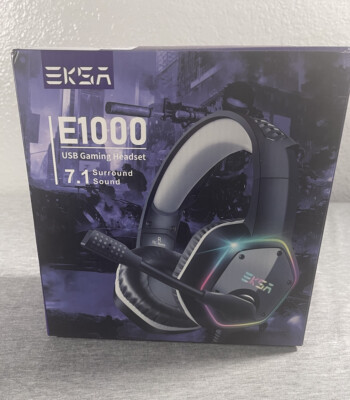 EKSA Gaming Headset w/ 7.1 Surround Sound Stereo, PS4, Laptop USB Headphones