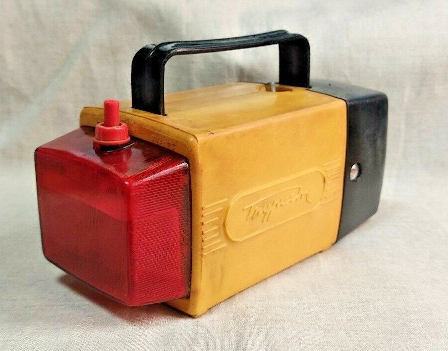 Lampe De Poche Vintage Soviétique FOTON ZIM URSS - Plastique Orange, Pièce De Collection