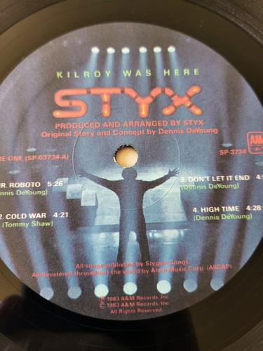STYX Kilroy Was Here Vinyl LP 1983 A&M Records SP 3734 Rock Music LPB - Picture 3 of 9