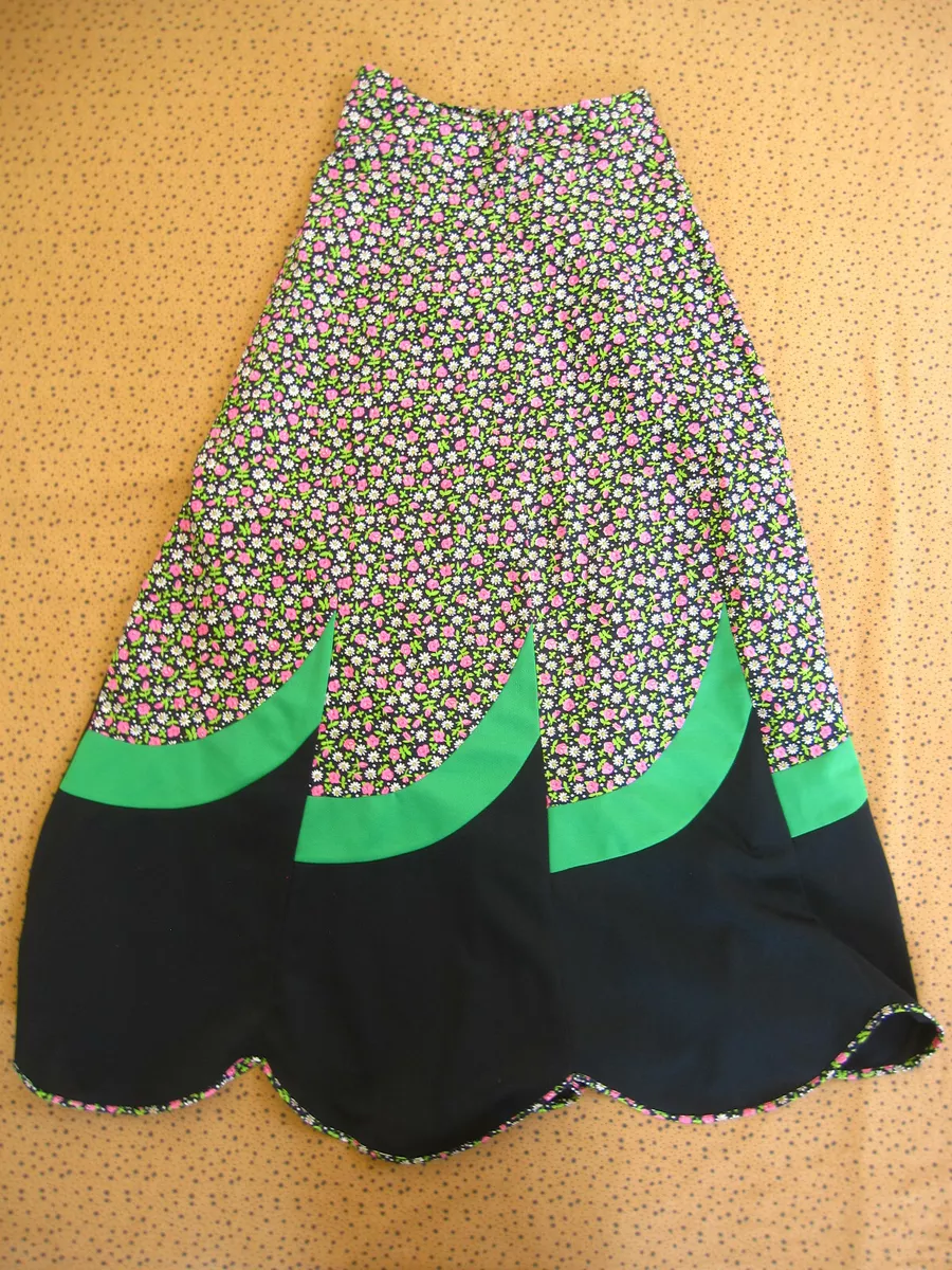 Jupe Christine laure a fleur Made in France Vintage Femme annees 80 S retro 42 eBay