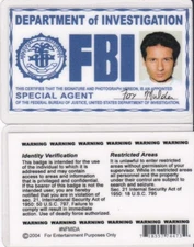 the X-Files  Agent Fox Mulder Drivers License Halloween Costume attire badge id