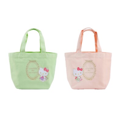 LADURÉE Hello Kitty トートバッグ Laduree x Hello Kitty 2025 Mini Tote Bag – Green or Peach | eBay