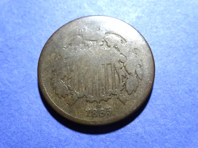 1865 Fancy 5 Two Cent  AG/G