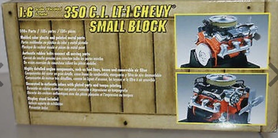 Revell 85-1566 Metal Body 350 C.I. LT-1 Chevy Small Block Engine Model Kit - Image 3 of 4