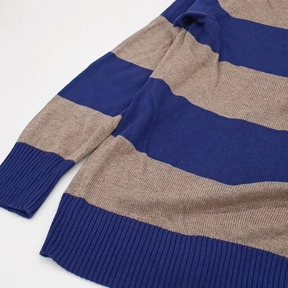 RACHEL Rachel Roy женщин маленький в полоску ворота свитер синий вересковый миндаль S - Изображение 3 из 4