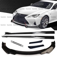 Black White For Lexus Rc-F RC300 RC350 Front Bumper Lip Spoiler 86" Side Skirt