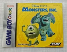 Monsters, Inc Game Boy Gameboy Color Instruction Manual ONLY!