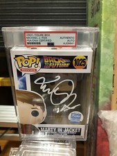 Michael J Fox PSA Slabbed Certified Signed Funko Pop Limited Marty In Jacket