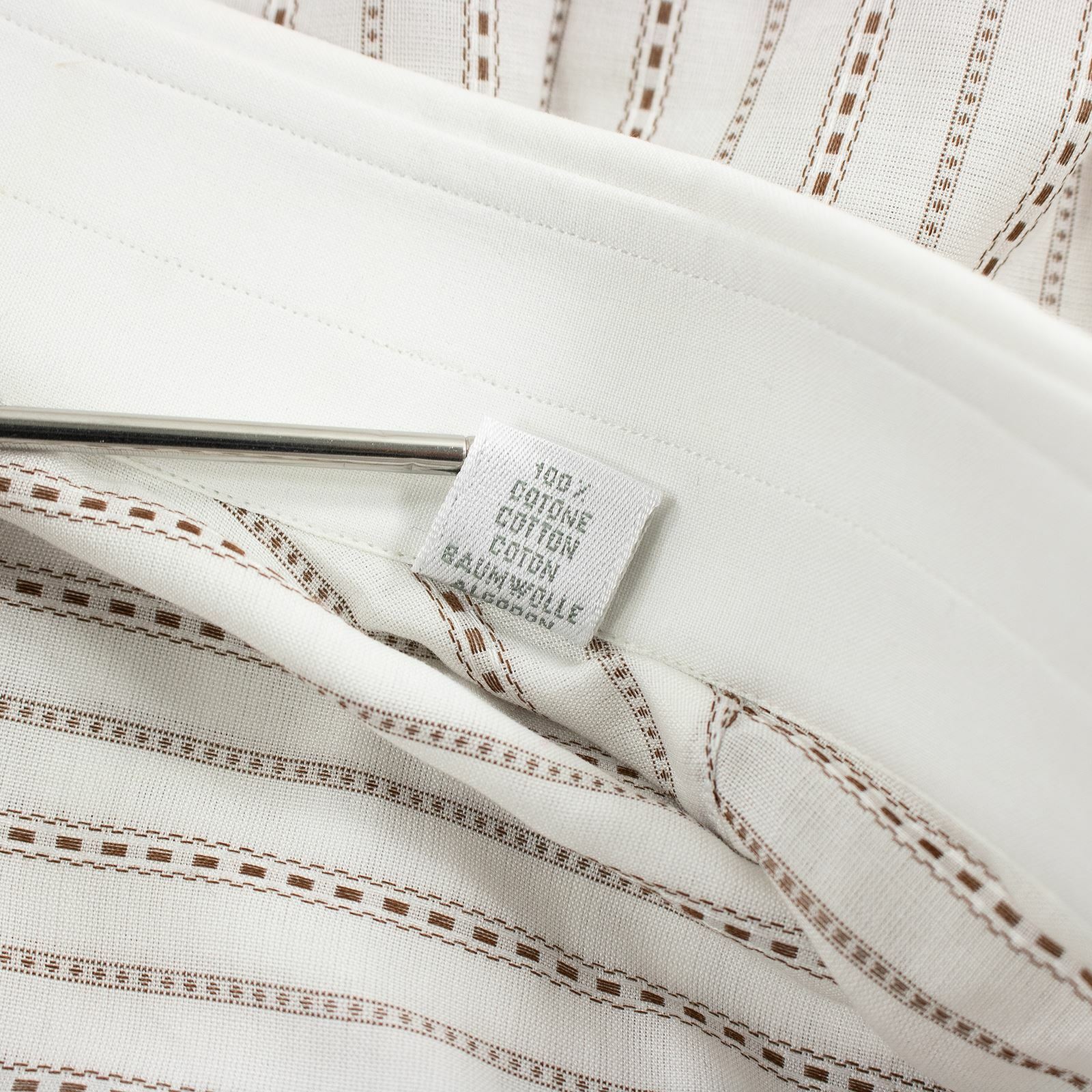 Ameri Brown White Cotton Striped French Cuff Cont… - image 6