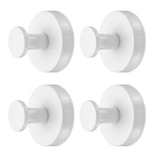 4pcs Suction Cup Hooks, Reusable Towel Hooks No-Drill Shower Hook White