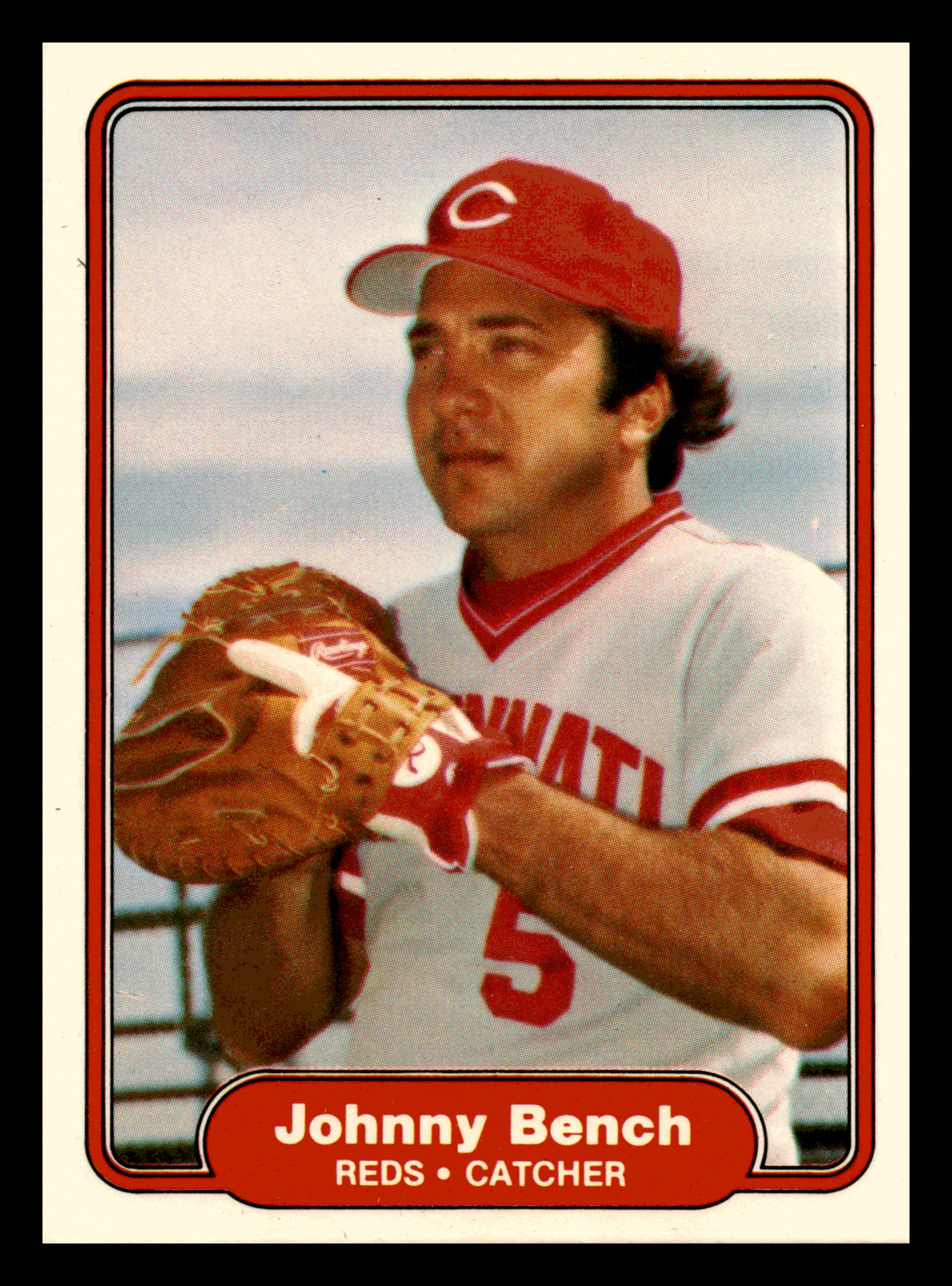 1982 Fleer Johnny Bench HOF #57 Cincinnati Reds Centered Mint