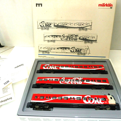 COCA COLA HO TRAIN LOCOMOTIVE & WAGONS MÄRKLIN 4393 DANS SA
