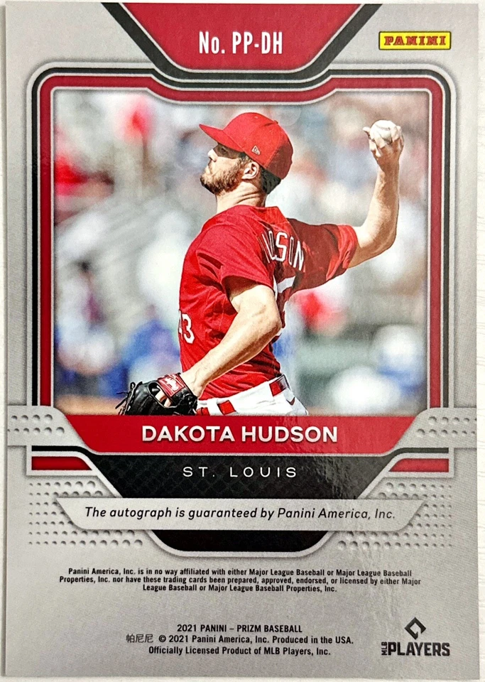 2021 Panini Prizm Pro Penmanship Auto Dakota Hudson #PP-DH St. Louis Cardinals - Image 2 of 2