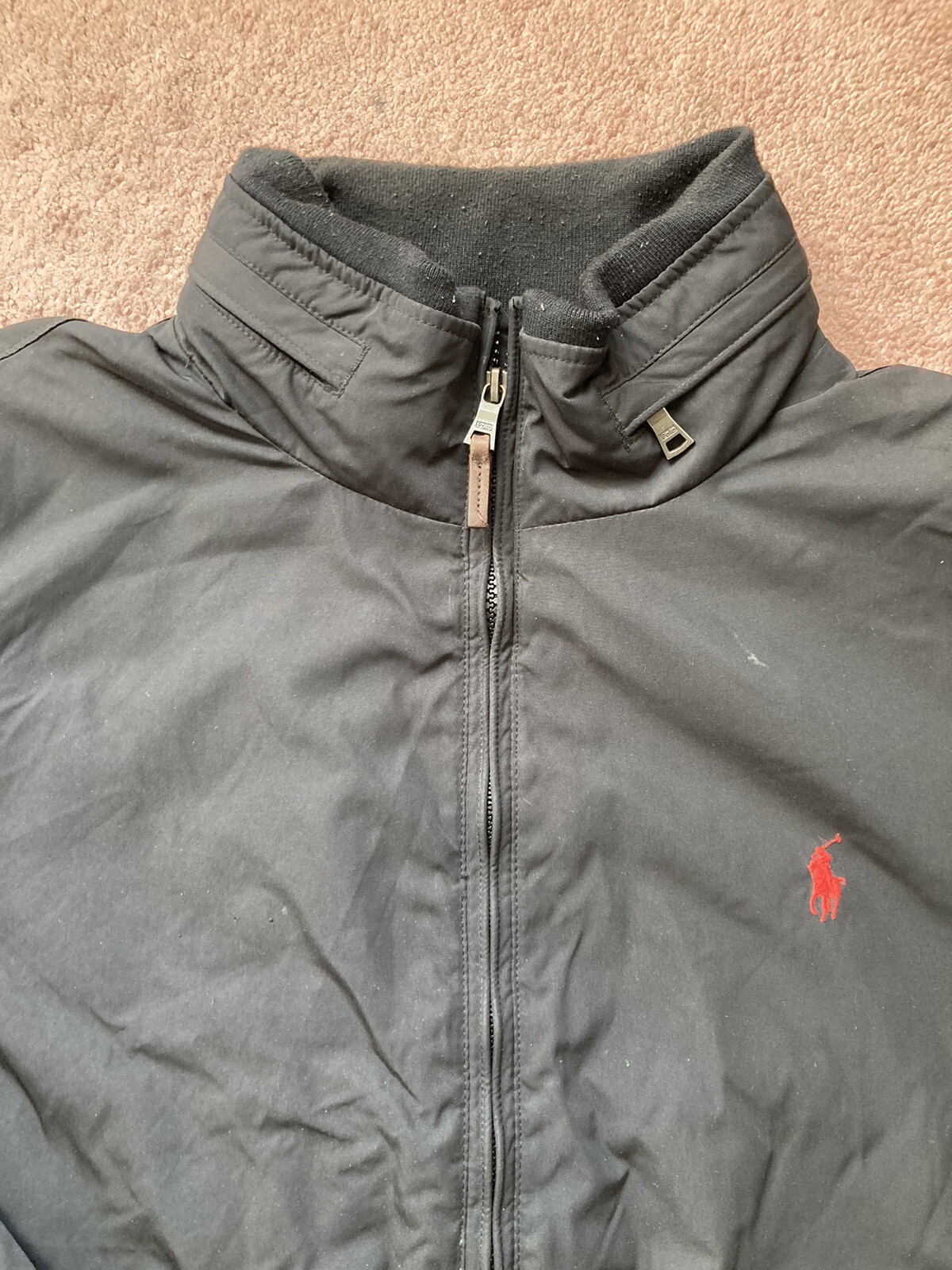 Polo Ralph Lauren Mens Size XL Full Zip Fleece Lined Hood Jacket Polo