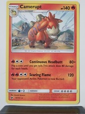 Camerupt 14/111 LP / VLP RARE Non Holo Crimson Invasion Sun Moon Pokemon Card