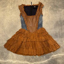 D&G Ss10 Leather And Denim Runway Dress