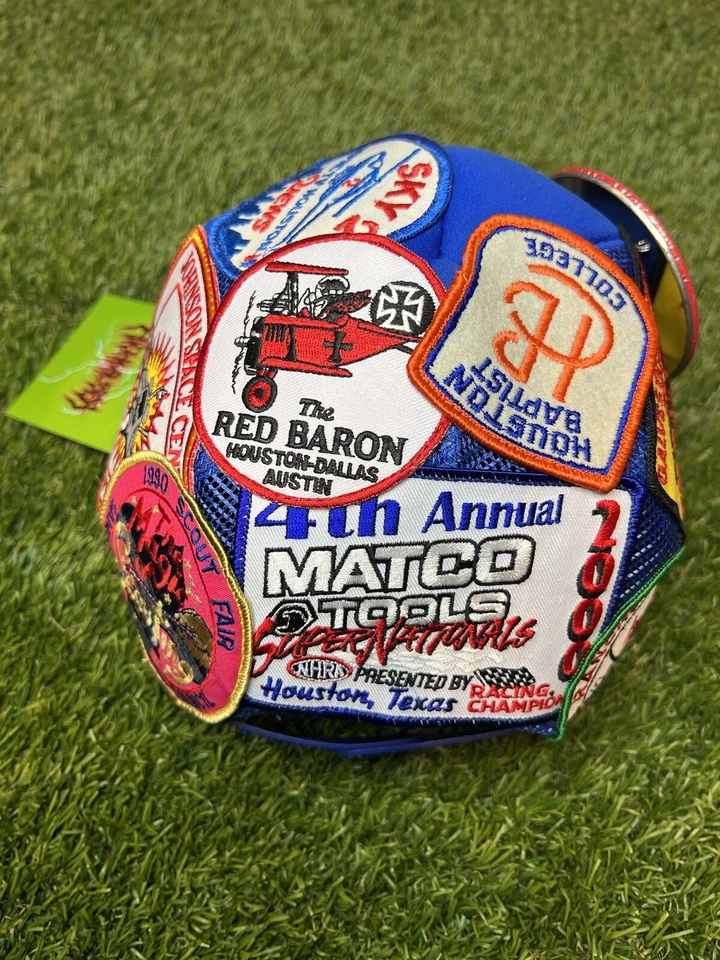 Royal Blue Vintage Mesh Trucker Hat  - Image 3 of 4