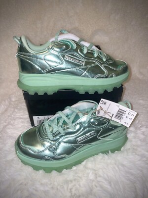 CARDI B X REEBOK CLASSIC LEATHER Silver Mint Green size