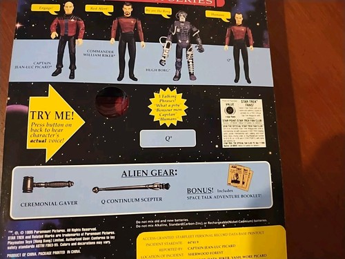 1995 Playmates 6086 Star Trek Space Talk Series Q Action Figure New - Picture 10 of 11