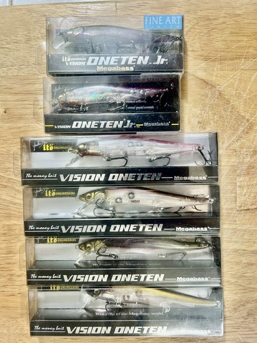 Megabass (Lot Of 6) Ito Vision Oneten Suspending Jerkbaits, Free Shipping! NWT! - Picture 4 of 12