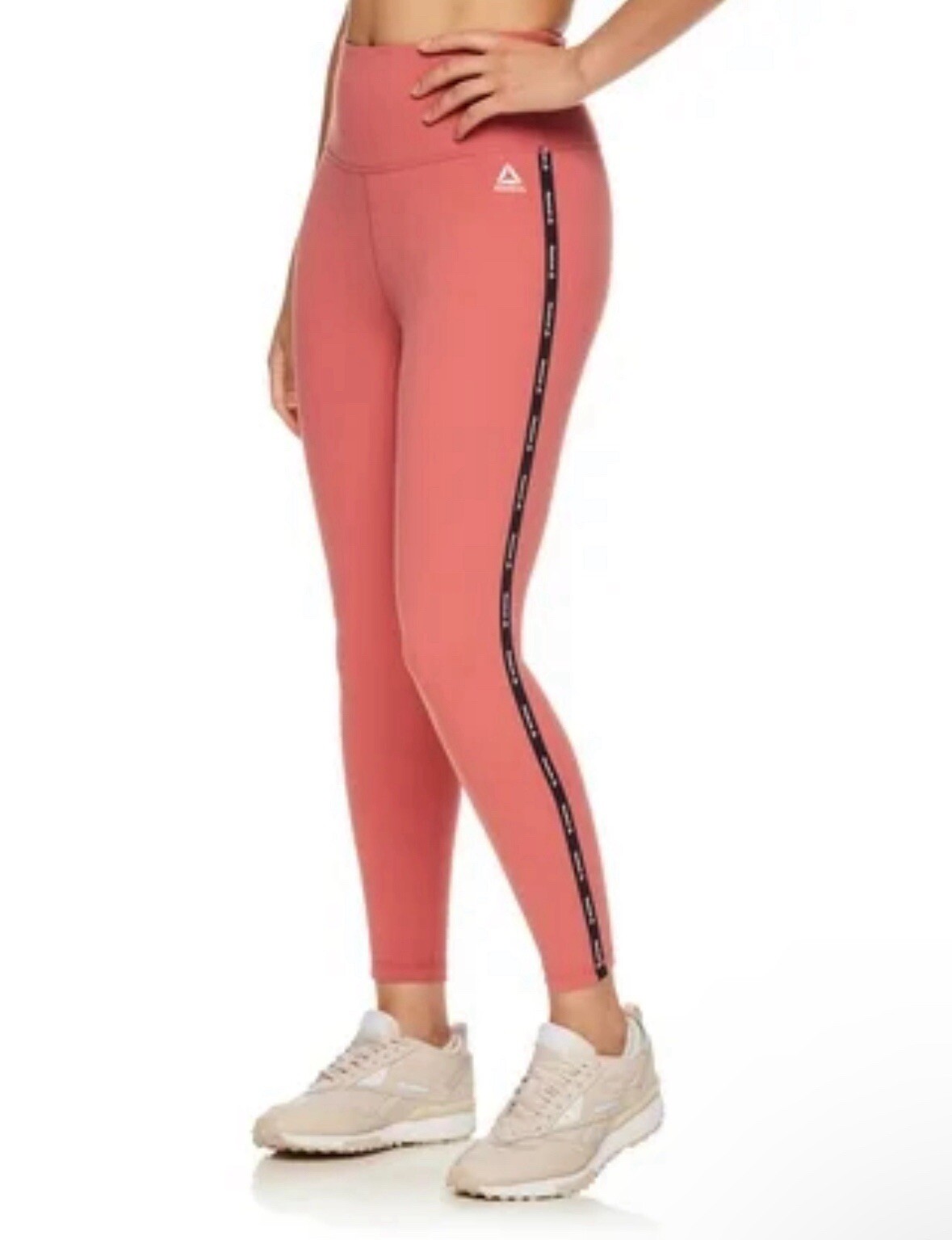 Reebok Women's Elevated High Rise 7/8 Leggings Size Large Pink