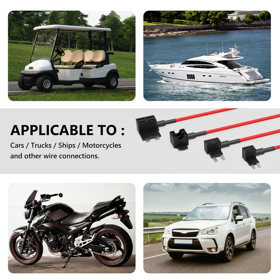 30PCS Fuse Tap Adapter Kit 12V 15 Amp 20Amp Car Add-a-circuit Mini ATM APM Blade - Image 4 of 4