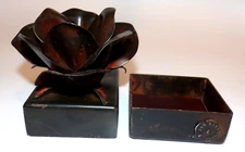 JAN BARBOGLIO Signed ROSE Rosa Religious FORGED IRON Trinket BOX